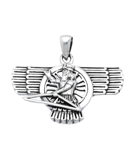 Zilveren Assyrische God Ashur kettinghanger 1242137651_45e041e9-00a3-4fe8-8f49-deba16bb8bf1