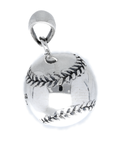 Zilveren Honkbal kettinghanger