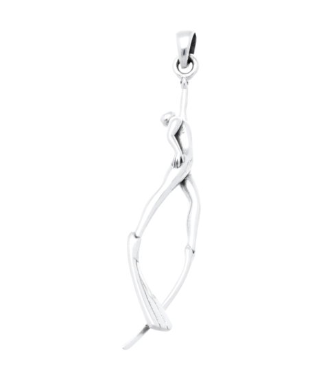 Silver Freediver Ascent Necklace Pendant