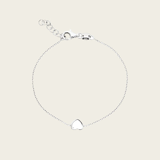 Silver Children's Bracelet with Open Heart 15-17 cm