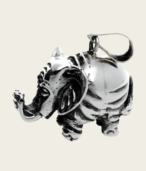 Zilveren Olifant XL kettinghanger