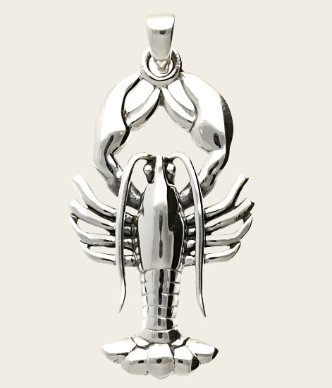 Silver Lobster Necklace Pendant
