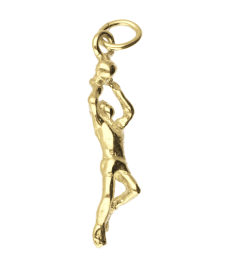 Gouden Basketballer kettinghanger