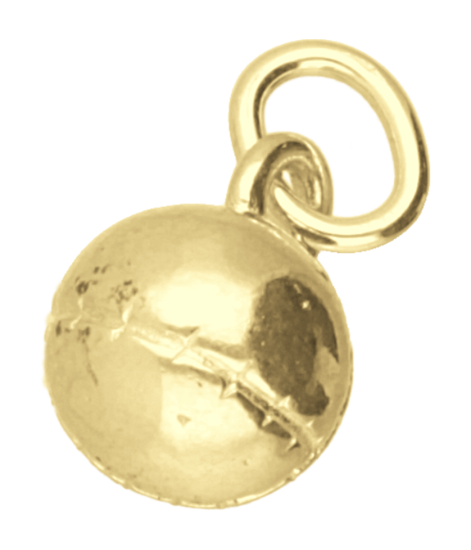 Gouden Kaatsbal massief kettinghanger