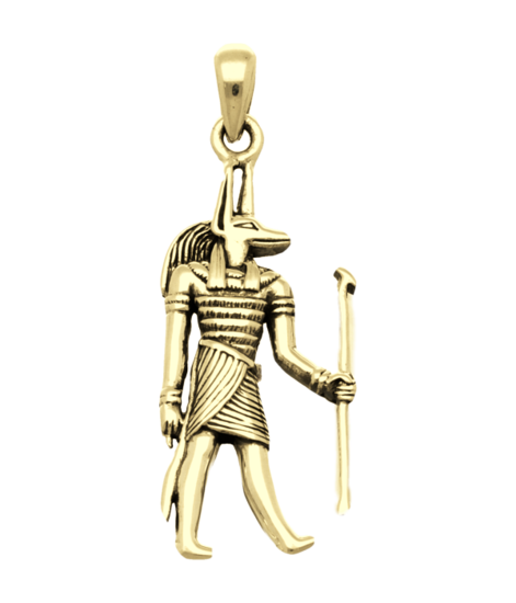 Gouden Egyptische God Anubis kettinghanger