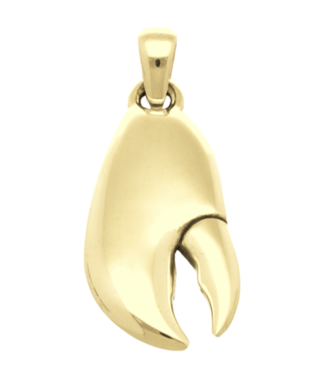 Gouden Kreeftenschaar kettinghanger