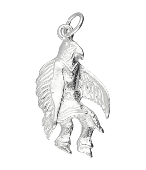 Silver Birdman Necklace Pendant