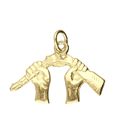 Gouden Gebroken geweer kettinghanger