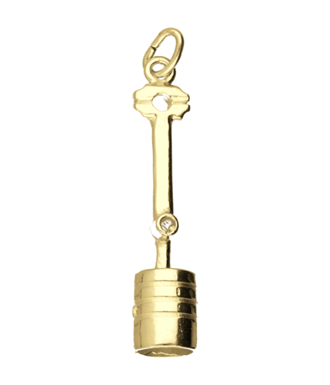 Gouden Zuiger groot kettinghanger