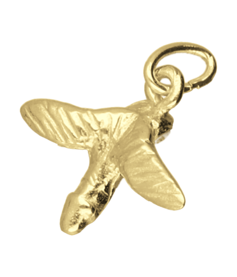 Gouden Penis met vleugels klein kettinghanger
