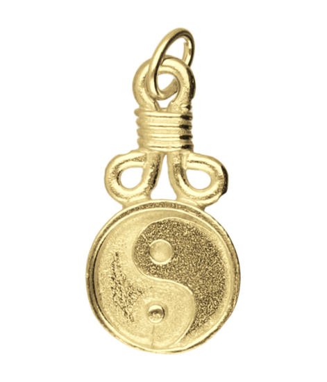 Gouden Yin Yang kettinghanger