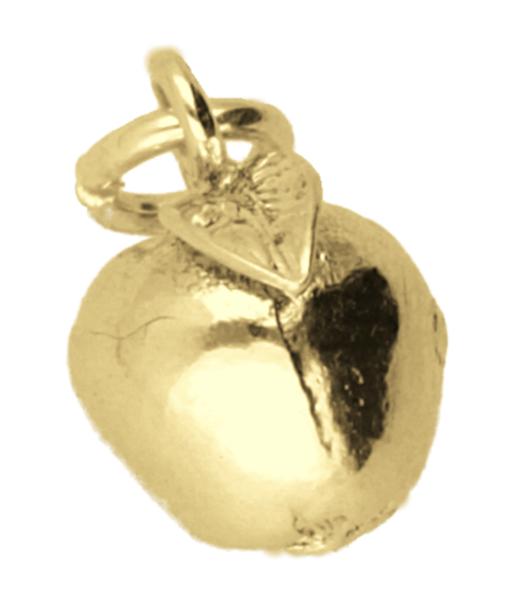 Golden Apple Necklace Pendant
