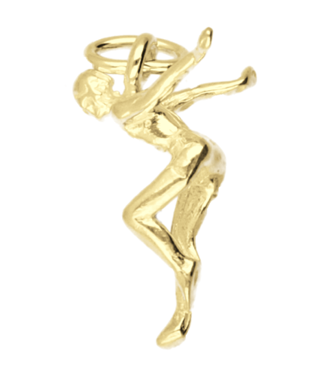 Gouden Zwemmer startduik ketting hanger