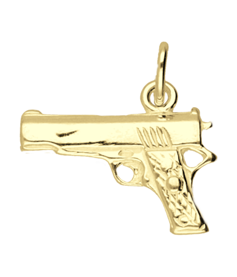 Gouden Pistool ketting hanger