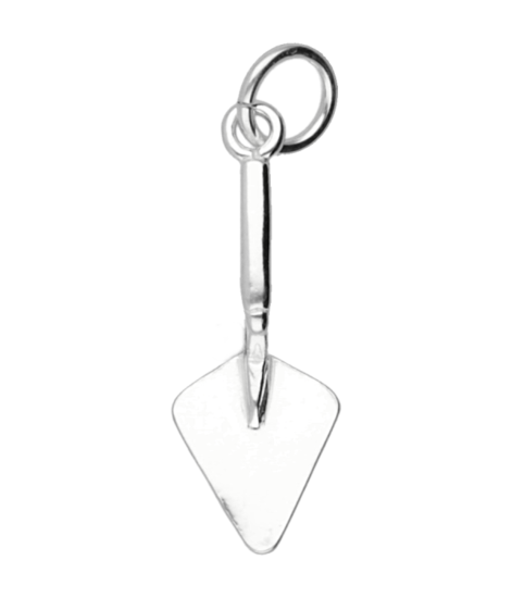 Zilveren Metseltroffel ketting hanger - klein