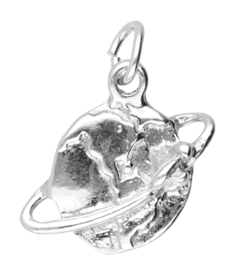 Zilveren De wereld rond met vliegtuig ketting hanger