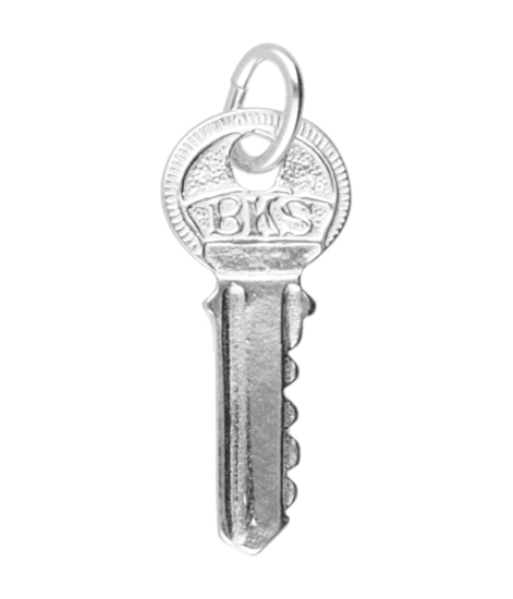 Silver Key BKS Necklace Pendant