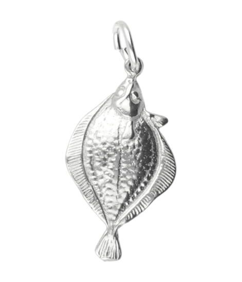Silver Plaice - Tongue Necklace Pendant
