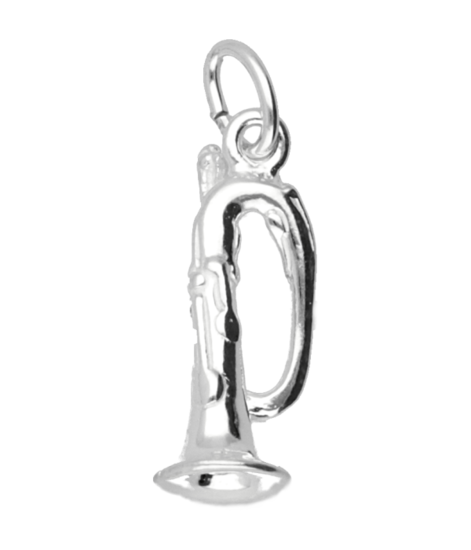 Silver Horn Necklace Pendant - Small