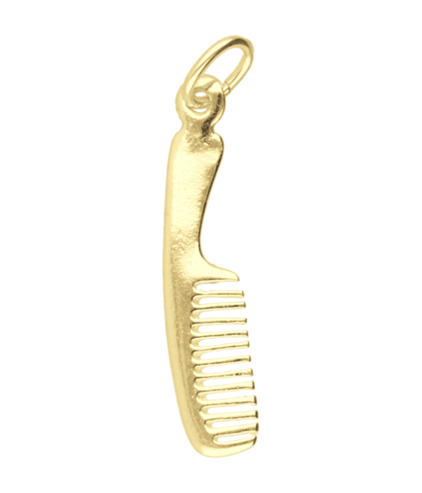 Golden Comb with Stem Necklace Pendant