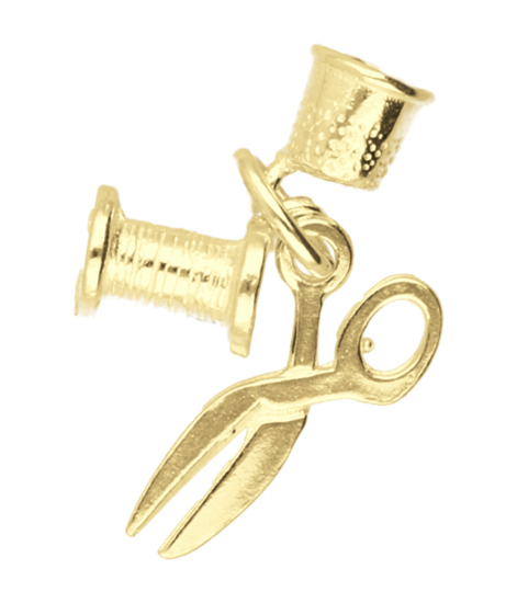 Gouden Naaigarnituur ketting hanger