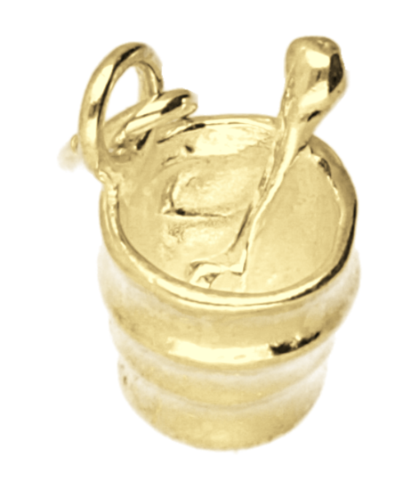 Gouden Vijzel ketting hanger