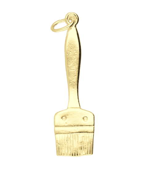 Gouden Kwast groot ketting hanger