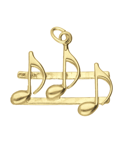 Gouden Notenbalk ketting hanger
