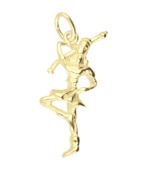 Gouden Majorette meisje ketting hanger