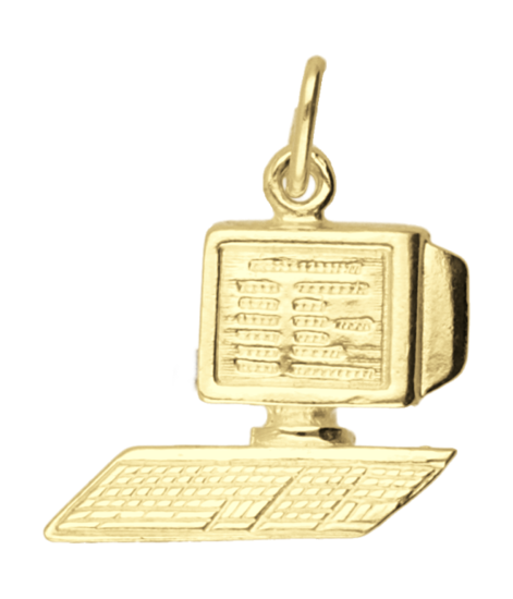 Gouden Computer ketting hanger 1290058386