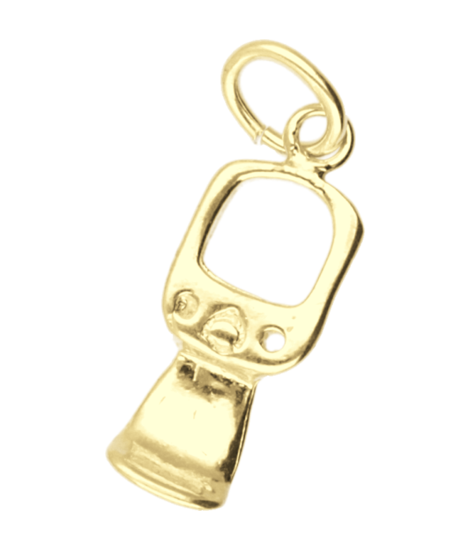 Gouden Blik lipje ketting hanger