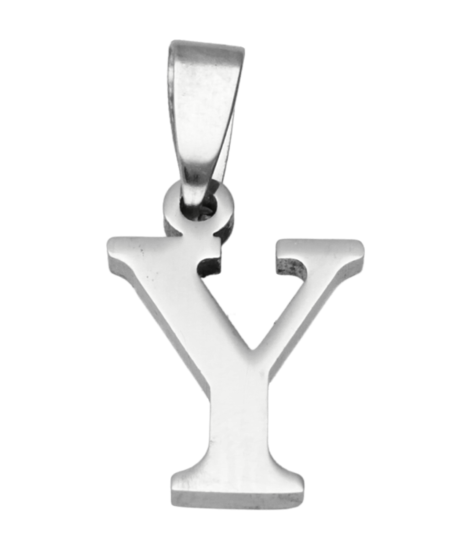 RVS Letter Y ketting hanger - edelstaal