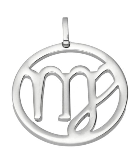 RVS Sterrenbeeld Maagd design ketting hanger - edelstaal