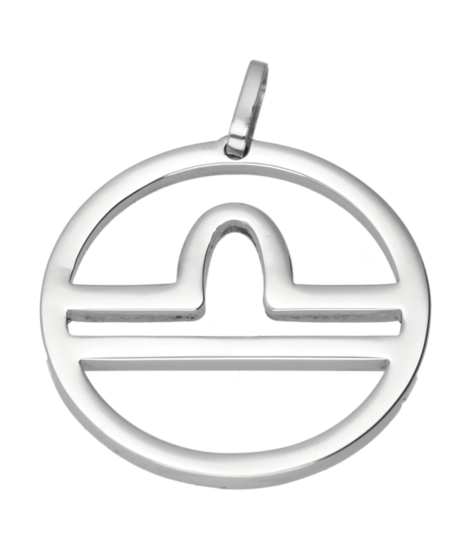 RVS Sterrenbeeld Weegschaal design ketting hanger - edelstaal