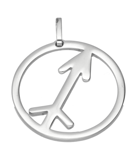 RVS Sterrenbeeld Boogschutter design ketting hanger - edelstaal