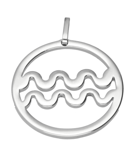 RVS Sterrenbeeld Waterman design ketting hanger - edelstaal