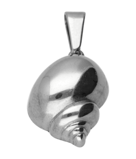 Stainless Steel Horn Snail Necklace Pendant - Stainless Steel