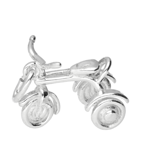 Silver Tricycle Necklace Pendant