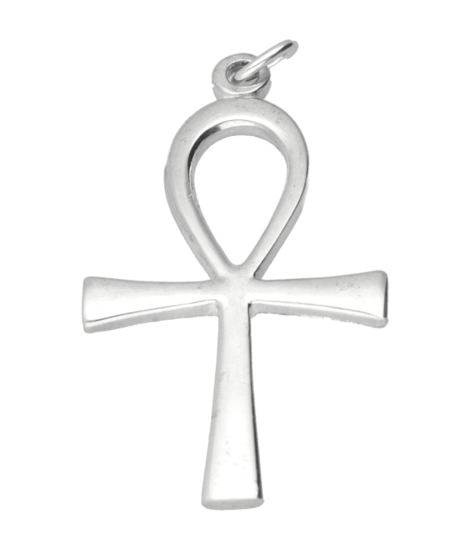 Zilveren Ankh ketting hanger XL