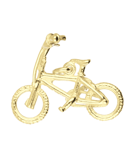 Gouden Crossfiets ketting hanger