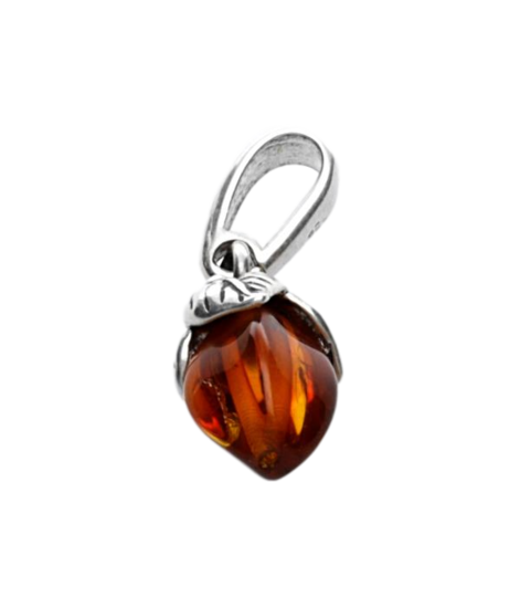 Silver Amber Fruit Necklace Pendant