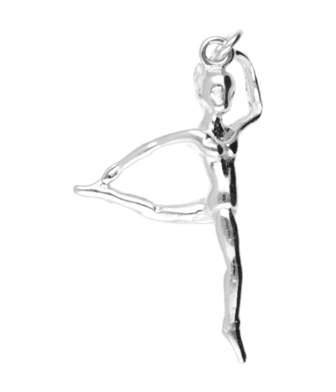 Silver Gymnast Necklace Pendant