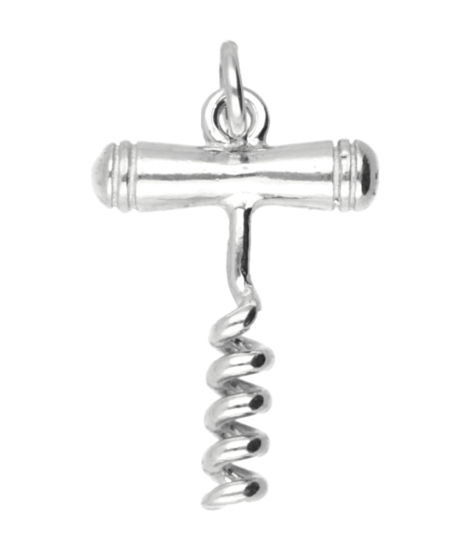 Silver Corkscrew Necklace Pendant - Small