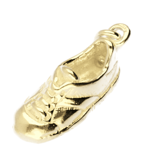 Gouden Hardloopschoen massief kettinghanger