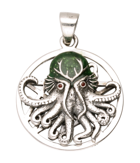 Zilveren Cthulhu fantasie octopus kettinghanger