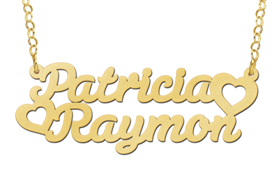Gouden Naamketting lettertype Patricia - hart - Raymon 1451097881_853ad004-69fe-42f5-a146-6576469d4813
