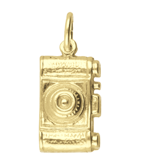 Gouden Fototoestel - Fotocamera middel ketting hanger