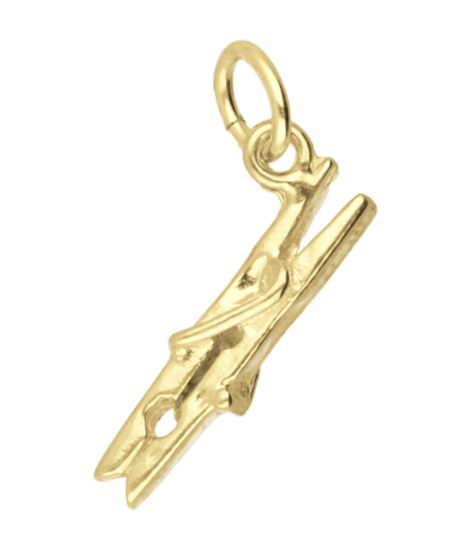 Gouden Knijper ketting hanger