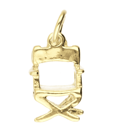 Gouden regisseur stoel ketting hanger