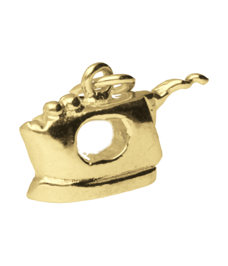 Gouden Strijkijzer ketting hanger
